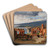 Blick vom antiken Theater in Taormina auf den tna by Carl Wuttke Art Drink Coaster set