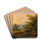 A Landscape with Figural Staffage by Julius Theodor Gruss Drink Coasters - set of 4