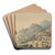 Cottage Scene by Thomas Greenwood Art Drink Coaster set