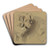 Study of a Dog by Sir Edwin Henry Landseer Art Drink Coaster set