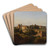 View of the Colosseum and the Arch of Constantine from the Palatine by Jean-Charles Joseph Rmond Art Drink Coaster set