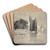 The Devil's Tower, Norwich Oct. 1841 by Miles Edmund Cotman Art Drink Coaster set The Devil's Tower, Norwich Oct. 1841 by Miles Edmund Cotman Art Drink Coaster set