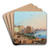 A View of Naples from Santa Lucia by Salvatore Candido Art Drink Coaster set