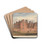 South West View of Eastbury House, Essex by John Buckler Drink Coasters - set of 4 South West View of Eastbury House, Essex by John Buckler Drink Coasters - set of 4