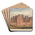South West View of Eastbury House, Essex by John Buckler Art Drink Coaster set South West View of Eastbury House, Essex by John Buckler Art Drink Coaster set
