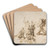 The Raising of Lazarus by Salvator Rosa Art Drink Coaster set