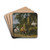 Ein Hahn und zwei Hennen mit ihren Jungen von einem Raubvogel berfallen by Dirck Dalens III Drink Coasters - set of 4 Ein Hahn und zwei Hennen mit ihren Jungen von einem Raubvogel berfallen by Dirck Dalens III Drink Coasters - set of 4