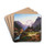 Idylle auf der Alm mit Blick auf den Dachsteingletscher by Joseph Heicke Drink Coasters - set of 4