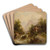 Wasserfall Mit Mhle by Albert Rieger Art Drink Coaster set