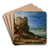 Capriccio of the Via Appia Antica, near Rome, with the tomb of Cecilia Metella and the Claudian Aqueduct by Paul Bril Art Drink Coaster set Capriccio of the Via Appia Antica, near Rome, with the tomb of Cecilia Metella and the Claudian Aqueduct by Paul Bril Art Drink Coaster set