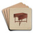 Drop-Leaf Table by Henry Granet Art Drink Coaster set Drop-Leaf Table by Henry Granet Art Drink Coaster set