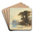 River Landscape with Figures by John Varley Art Drink Coaster set