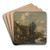 A Town On The Banks Of A River by Thomas Heeremans Art Drink Coaster set A Town On The Banks Of A River by Thomas Heeremans Art Drink Coaster set