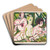 Nude Women with a Child in the Forest by Ernst Ludwig Kirchner Art Drink Coaster set
