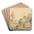 View of Eindhoven from the Northeast by Isaac van Ostade Art Drink Coaster set View of Eindhoven from the Northeast by Isaac van Ostade Art Drink Coaster set