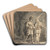 Aeneas and the Sibyl in the Underworld by Arnold Houbraken Art Drink Coaster set