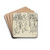 Vier tanzende Paare und Geiger by Ernst Ludwig Kirchner Drink Coasters - set of 4