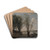 Boatman among the Reeds by Jean-Baptiste-Camille Corot Drink Coasters - set of 4