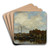 On The Amstel by Jacob Maris Art Drink Coaster set