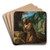 Saint Francis of Assisi in meditation by Paul Bril Art Drink Coaster set