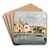 Vue de l'le de Santa Maria delle Grazie by Giacomo Guardi Art Drink Coaster set