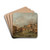 The Rialto Bridge and the Riva del Vin, Venice by Francesco Guardi Drink Coasters - set of 4