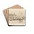 The Library of St. Marks by William Walcot Drink Coasters - set of 4