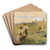 Boys On A Hillside by Winslow Homer Art Drink Coaster set