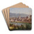 Blick auf Linz by Hubert Sattler Art Drink Coaster set