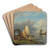 On the Spaarn Nr Haarlem by Pieter Christian Dommersen Art Drink Coaster set On the Spaarn Nr Haarlem by Pieter Christian Dommersen Art Drink Coaster set