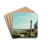 A Lock, a Column, and a Church beside a Lagoon by Canaletto Drink Coasters - set of 4