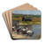 Washerwomen at the Edge of the Pond by Eugne Boudin Art Drink Coaster set