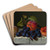 Still Life Of Peaches, Grapes, And Nuts On A Table by Emilie Preyer Art Drink Coaster set Still Life Of Peaches, Grapes, And Nuts On A Table by Emilie Preyer Art Drink Coaster set
