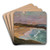 Sea coast by Tadeusz Makowski Art Drink Coaster set Sea coast by Tadeusz Makowski Art Drink Coaster set