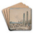 Les ruines du temple de Jupiter  Pouzzoles by Louis-Franois Cassas Art Drink Coaster set