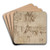 Studies of Flying Putti by Guido Reni Art Drink Coaster set