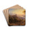 Heidelberg bei Sonnenuntergang by Carl Ludwig Frommel Drink Coasters - set of 4