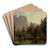 Cathedral Rocks, Yosemite Valley by Albert Bierstadt Art Drink Coaster set Cathedral Rocks, Yosemite Valley by Albert Bierstadt Art Drink Coaster set