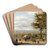 Vue des hauteurs de Paris by Giuseppe Canella Art Drink Coaster set