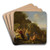 Diana and her attendants in a landscape with the spoils of the hunt by Cornelis Van Poelenburch Art Drink Coaster set