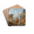 A Capriccio with Saint Paul Preaching to the Romans, with the Temple of Vesta and Pyramid of Caius Cestius by Giovanni Paolo Panini Drink Coasters - set of 4