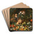 Still life of flowers with fruits, putti and animals by Abraham Brueghel Art Drink Coaster set