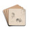 Sketches of Men in Profile by Edgar Degas Drink Coasters - set of 4 Sketches of Men in Profile by Edgar Degas Drink Coasters - set of 4