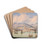 A view of the mole of Gaeta by Consalvo Carelli Drink Coasters - set of 4