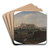 Rome, a view from a garden looking south towards San Giovanni in Laterano, seen from behind by Hendrick Frans van Lint Art Drink Coaster set