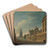 High Street, Oxford by Thomas Malton the Younger Art Drink Coaster set