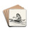The Monkey and the Dolphin by Arthur Rackham Drink Coasters - set of 4