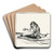 The Monkey and the Dolphin by Arthur Rackham Art Drink Coaster set