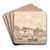 Fort Opposite the Factory, Canton by William Alexander Art Drink Coaster set Fort Opposite the Factory, Canton by William Alexander Art Drink Coaster set