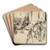 Straenszene (Street Scene) by Max Liebermann Art Drink Coaster set